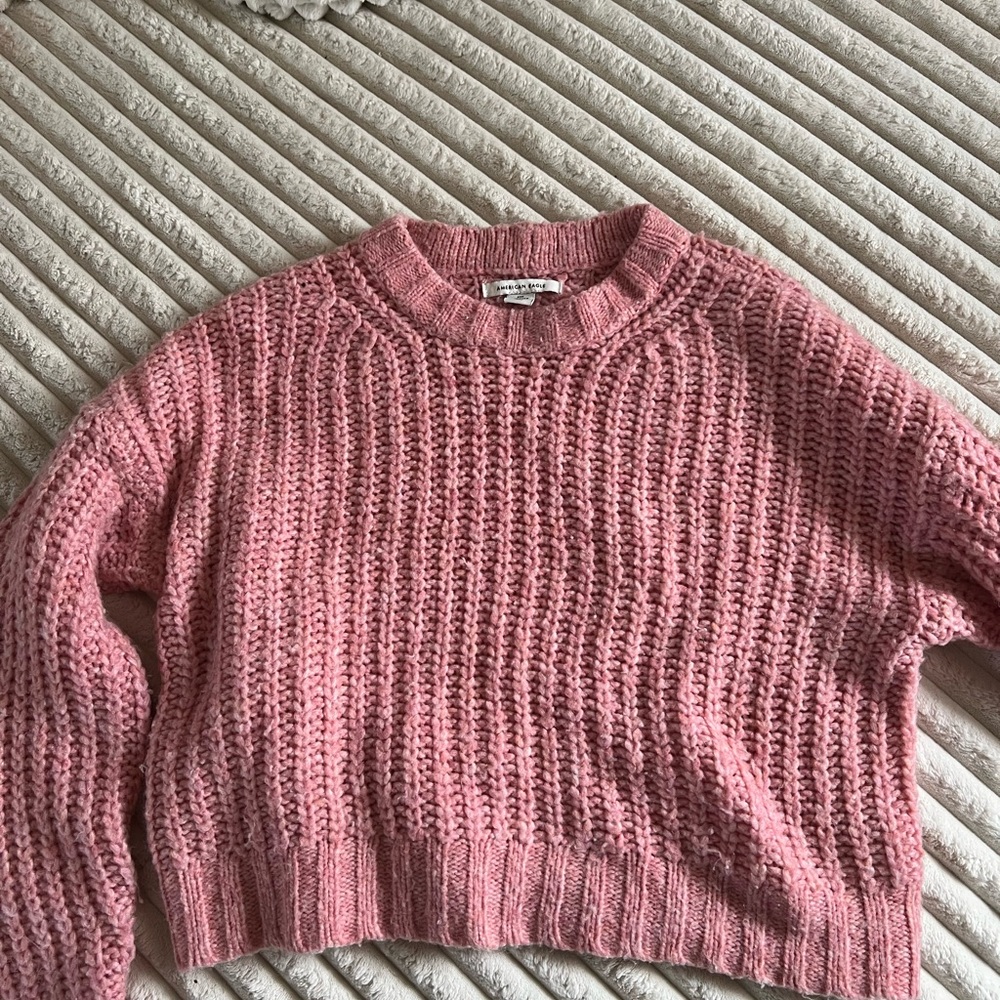 American Eagle Outfitters Pink Crew Neck Sweater